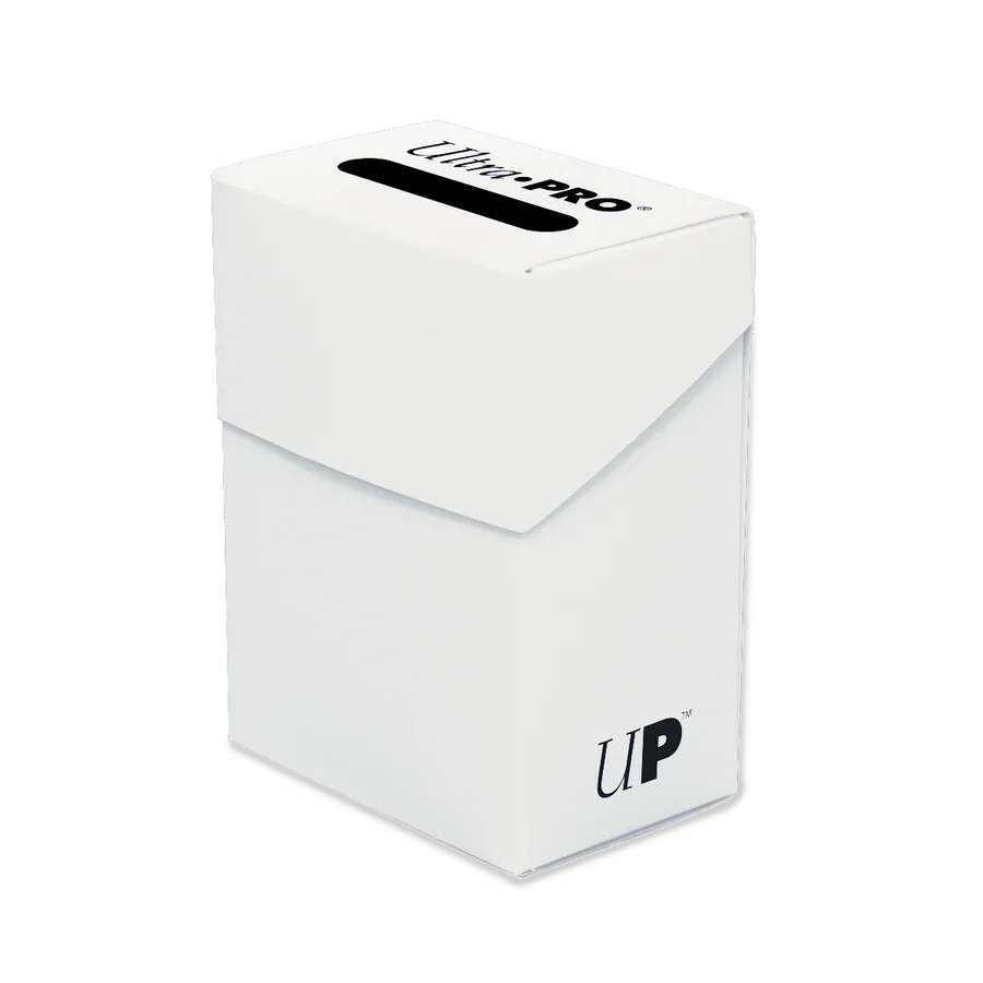 White Ultra Pro Deck Box 80+ Solid for Pokémon cards and Magic: The Gathering decks