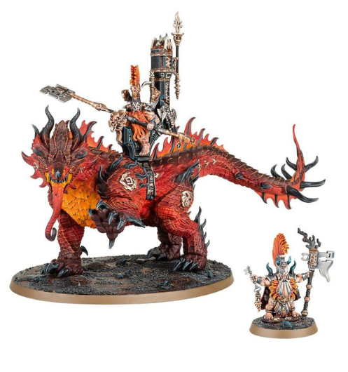 Fyreslayers Auric Runefather on Magmadroth