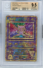Load image into Gallery viewer, 2019 POKEMON MEWTWO STRIKES BACK EVOLUTION ANCIENT MEW P BGS 9.5
