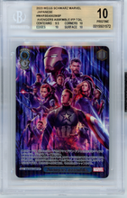 Load image into Gallery viewer, 2023 WEISS SCHWARZ MARVEL JAPANESE AVENGERS ASSEMBLE IFP FOIL BGS 10

