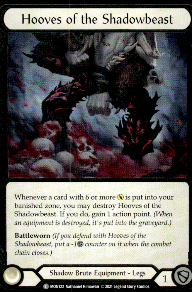 HOOVES OF THE SHADOWBEAST MONARCH #122 COLD FOIL