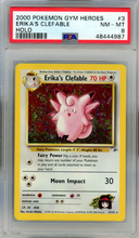 Load image into Gallery viewer, 2000 POKEMON GYM HEROES ERIKA&#39;S CLEFABLE HOLO PSA 8

