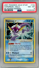 Load image into Gallery viewer, 2007 POKEMON EX POWER KEEPERS VAPOREON HOLO PSA 8
