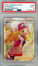 Load image into Gallery viewer, 2022 POKEMON SWORD AND SHIELD SILVER TEMPEST FULL ART SERENA PSA 9
