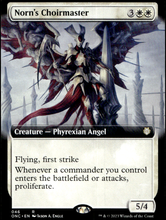 Load image into Gallery viewer, NORN&#39;S CHOIRMASTER (EXTENDED ART) PHYREXIA: ALL WILL BE ONE COMMANDER #46 NON FOIL RARE
