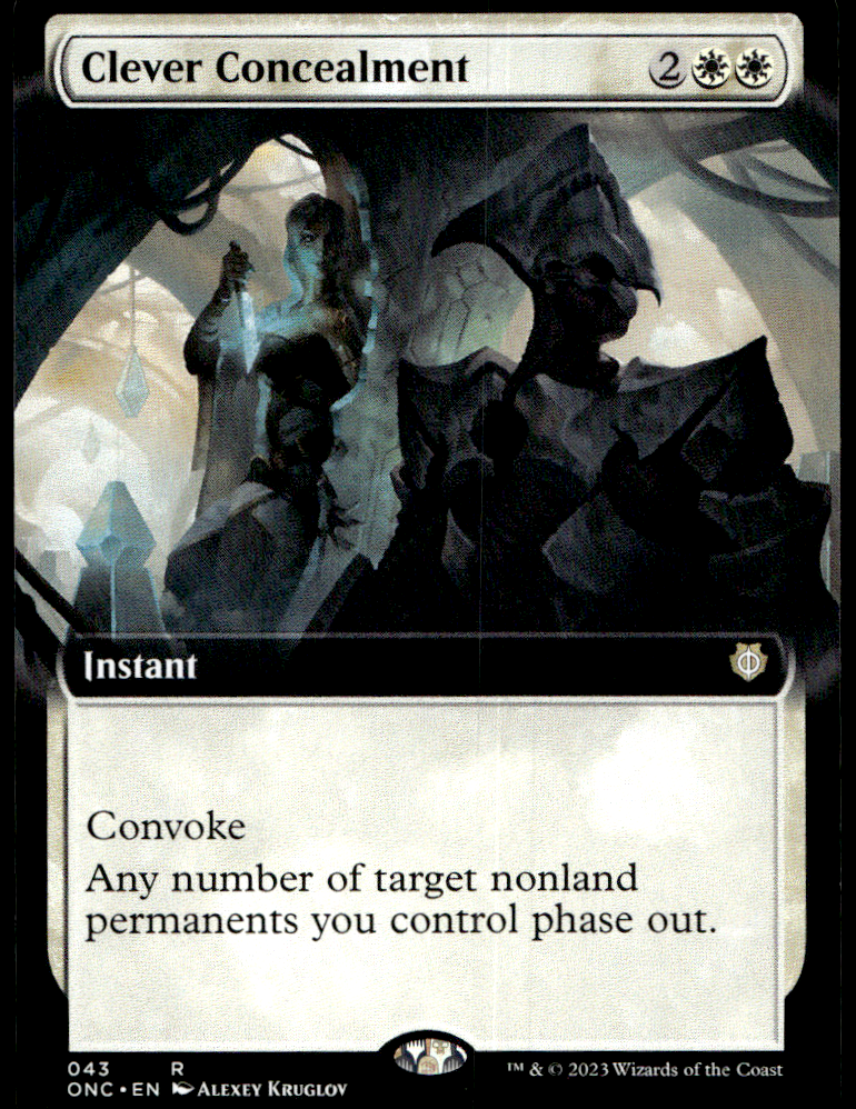 CLEVER CONCEALMENT (EXTENDED ART) PHYREXIA: ALL WILL BE ONE COMMANDER #43 NON FOIL RARE