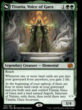 Load image into Gallery viewer, TITANIA, VOICE OF GAEA THE BROTHERS&#39; WAR #193 NON FOIL MYTHIC RARE
