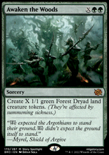Load image into Gallery viewer, AWAKEN THE WOODS THE BROTHERS&#39; WAR #170 NON FOIL MYTHIC RARE
