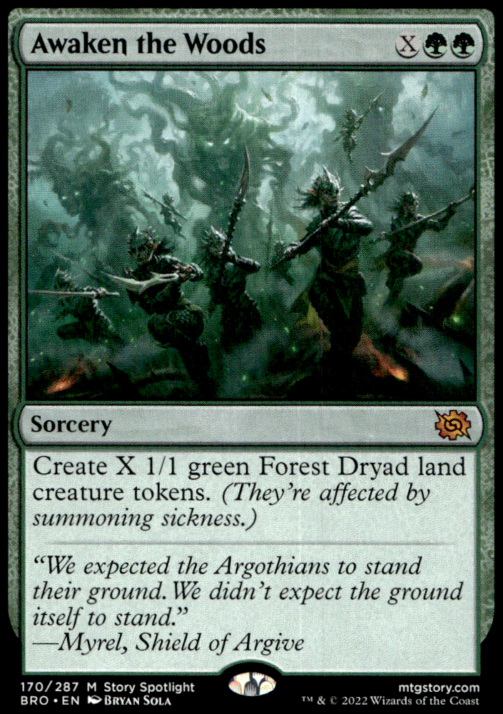 AWAKEN THE WOODS THE BROTHERS' WAR #170 NON FOIL MYTHIC RARE