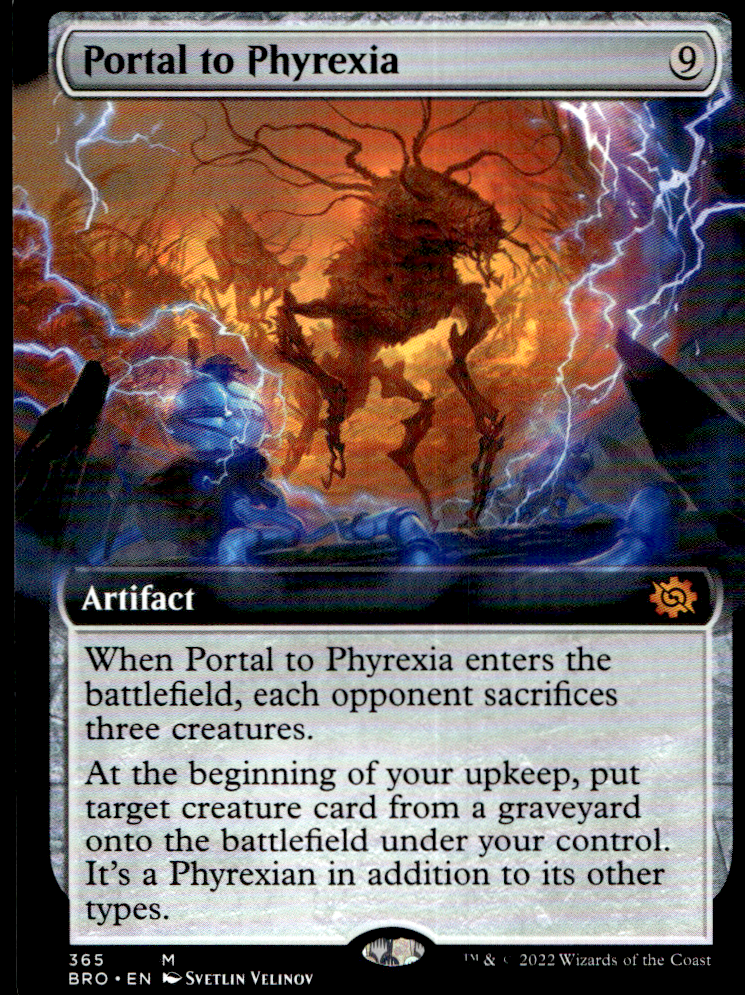 PORTAL TO PHYREXIA (EXTENDED ART) THE BROTHERS' WAR (BRO) #365 NON FOIL MYTHIC
