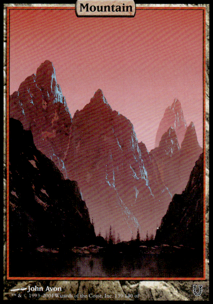 MOUNTAIN - FULL ART UNHINGED (UNH) #139 FOIL