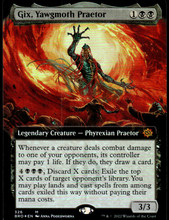 Load image into Gallery viewer, GIX, YAWGMOTH PRAETOR THE BROTHERS&#39; WAR #326 BORDERLESS FOIL MYTHIC
