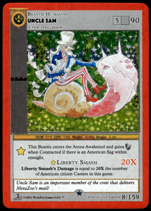 UNCLE SAM CRYPTID NATION 2ND EDITION #8/159 FULL HOLO