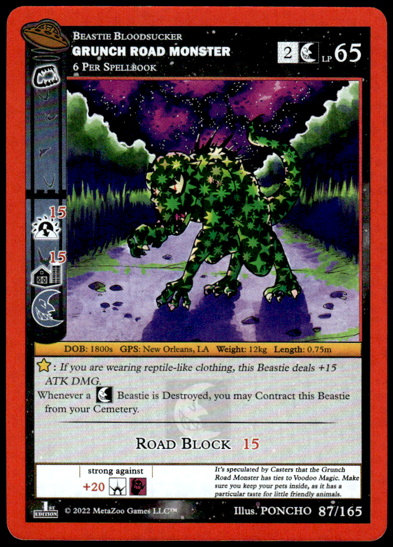 GRUNCH ROAD MONSTER UFO 1ST EDITION #87/165 REVERSE HOLO