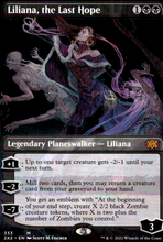 Load image into Gallery viewer, LILIANA, THE LAST HOPE DOUBLE MASTERS 2022 #333 BORDERLESS NON FOIL MYTHIC RARE
