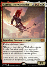 Load image into Gallery viewer, AURELIA, THE WARLEADER DOUBLE MASTERS 2022 #179 NON FOIL MYTHIC RARE
