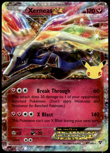 XERNEAS EX CELEBRATIONS CLASSIC COLLECTION #97 ULTRA RARE