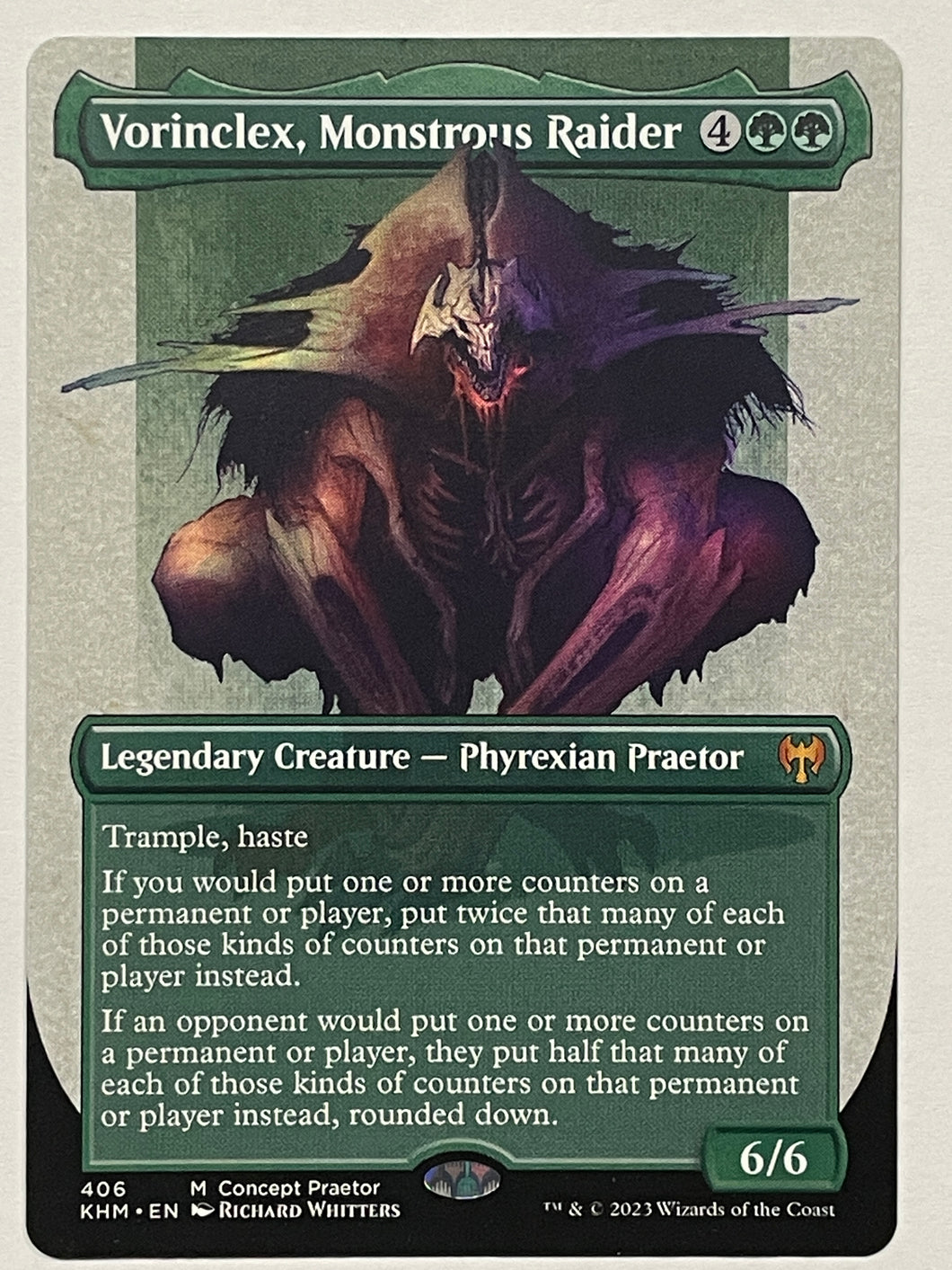 VORINCLEX, MONSTROUS RAIDER (CONCEPT PRAETOR) MAGIC THE GATHERING PHYREXIA: ALL WILL BE ONE ONE #406