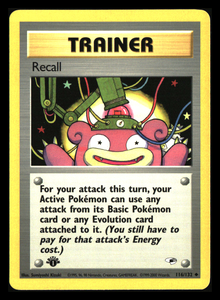 RECALL GYM HEROES #116 NON HOLO 1ST EDITION UNCOMMON