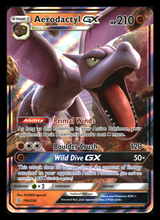 Load image into Gallery viewer, AERODACTYL GX UNIFIED MINDS SUN &amp; MOON #106 ULTRA RARE HOLO
