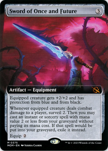 SWORD OF ONCE AND FUTURE MARCH THE MACHINE #375 NON FOIL EXTENDED ART MYTHIC RARE